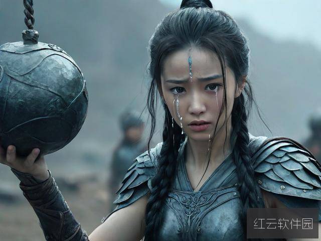 西施流眼泪翻白眼咬铁球，一幅令人浮想联翩的高清壁纸